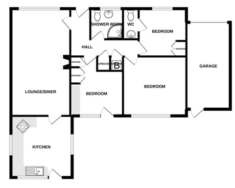 Floorplan of  Curlews, 36 Egerton Road Holiday Cottage, Padstow, North Cornwall