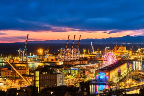 Dusk in Genoa