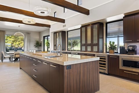 Sleek and modern kitchen.