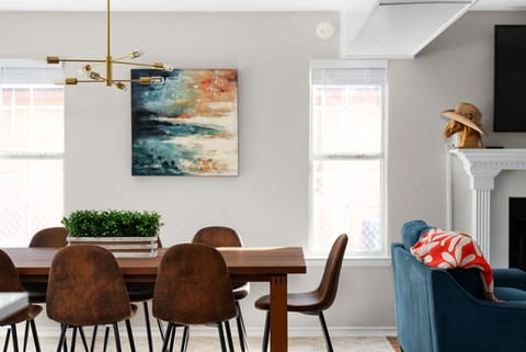 Enjoy a dining area full of natural light.
