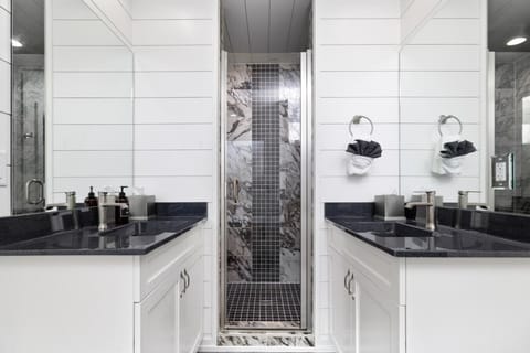 Dual vanities for plenty of space to get ready