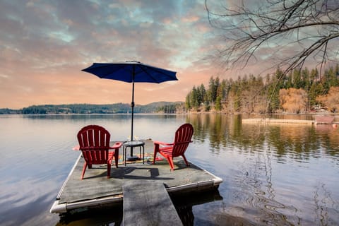 enjoy the sunset on the private dock