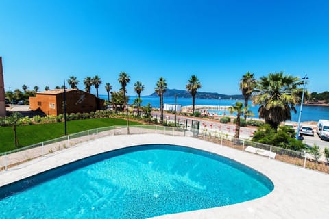 Take a swim in this lovely seasonal pool overlooking the Med!