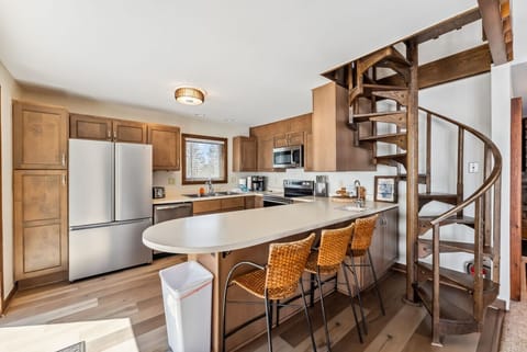 The bar is a perfect place to hang out while making your favorite meals!