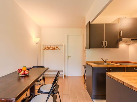 Interior Design, Flooring, Furniture, Wood, Floor, Ceiling, Kitchen, Countertop, Room, Lighting