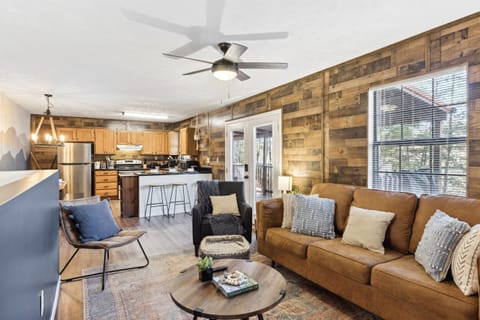 An inviting space that brings people together: Our beautiful view of the dining and kitchen area