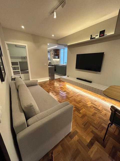 Living room. Sofa bed, Air Conditioner, Accent lighting, 5G WI-FI, Sound BAR, UHD SmarTV with Netflix.