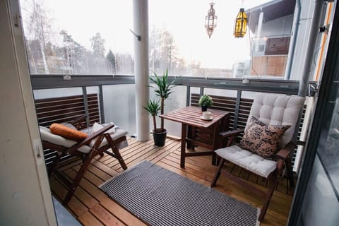 A perfect spot to unwind – sip your morning coffee on the balcony with nature all around.
