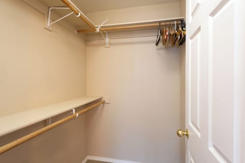 Closet in master bedroom