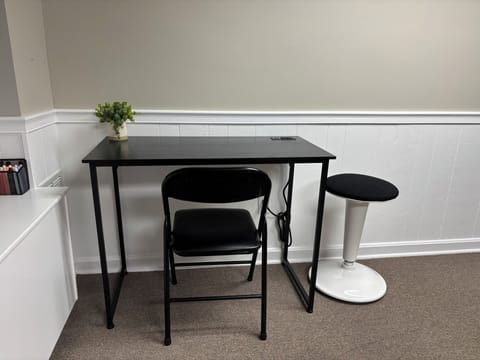 Desk and chair for when you need to get some work done.