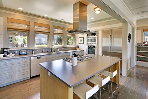 Beautiful kitchen with stainless steel appliances