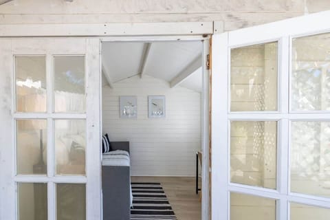 Inside the tool house, cozy sofas