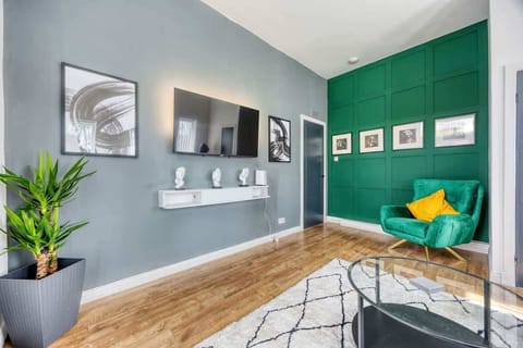 Colourful accent wall