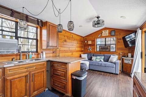 Living Area with Sofa Bed (sleeps 2) & TV