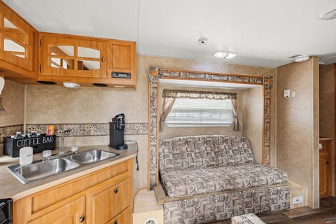 Kitchen Sink and Lounge Area