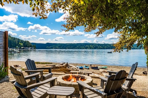 Enjoy a relaxing campfire while taking in the changing colors of the sky