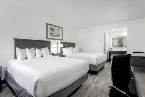 Unit with 2 Queen beds. Exact unit will be assigned upon arrival. Views, colors, and decor may vary.