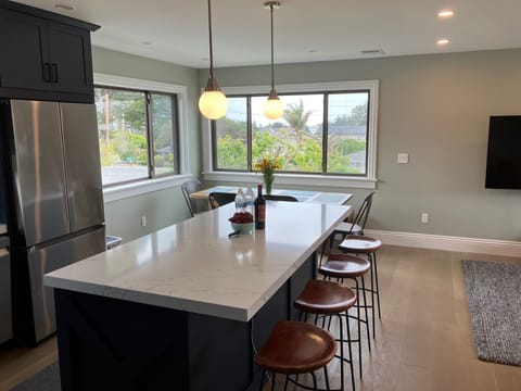 sunny kitchen with view window