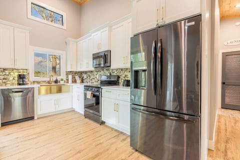 Step into a fully equipped kitchen ready for your culinary adventures