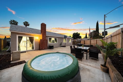 Relax in a soothing hot tub and enjoy the ultimate at-home spa experience.