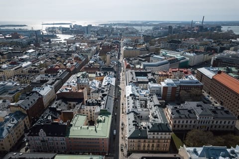 The surrounding area offers a unique mix of historic architecture and contemporary design.