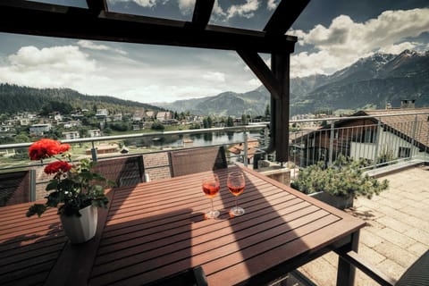 Enjoy breakfast lunch and supper on this large balcony with breathtaking views