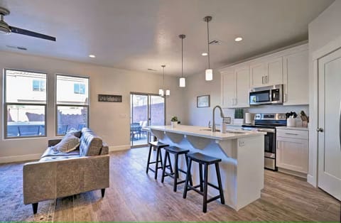 Spacious open area with large windows.