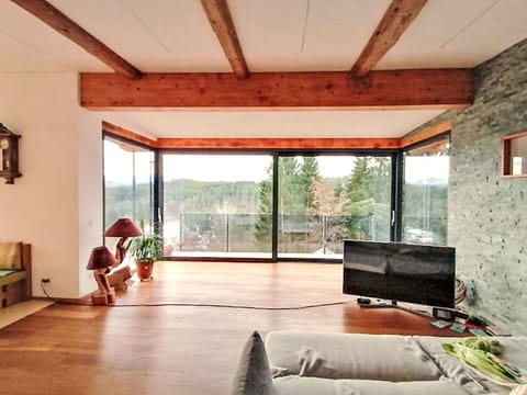 Wood, Interior Design, Furniture, Flooring, Ceiling, Floor, Lighting, Chair, Living Room, Home