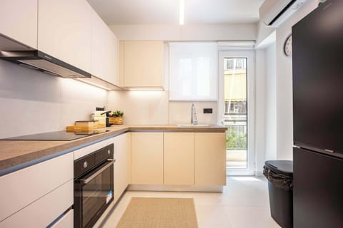 Athens apt kitchen. Modern & bright.
