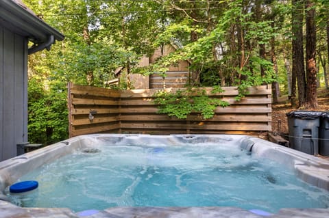 Dive into relaxation mode: our hot tub awaits