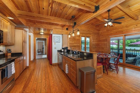 Cook like a pro in this fully stocked kitchen, featuring high-end appliances, ample cabinetry, and plenty of space to create your culinary masterpieces.


