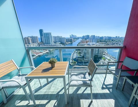 Charming private balcony with cozy seating — ideal for fresh air and morning views.