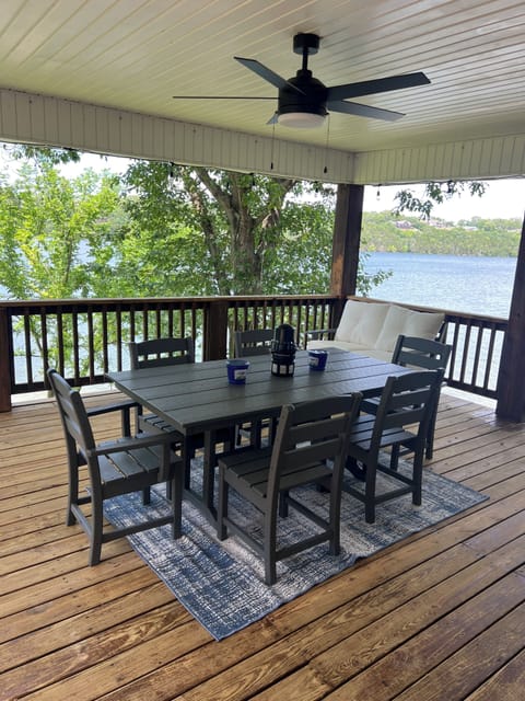 Deck overlooking lake