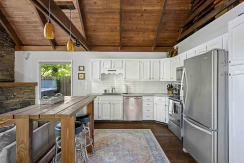 The kitchen is spacious and efficient. Perfect place to prepare a family meal.
