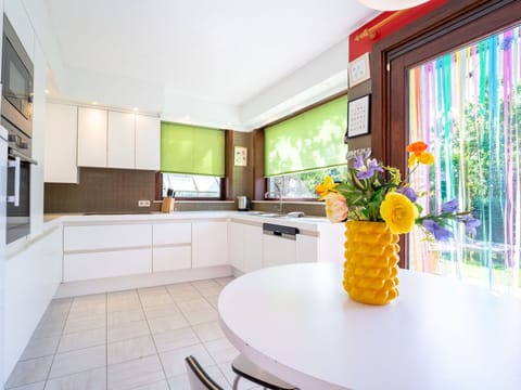 Interior Design, Kitchen, Furniture, Flooring, Countertop, Ceiling, Home, Lighting, Room, Cabinetry