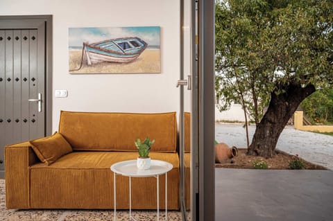 Living room that opens up to the patio