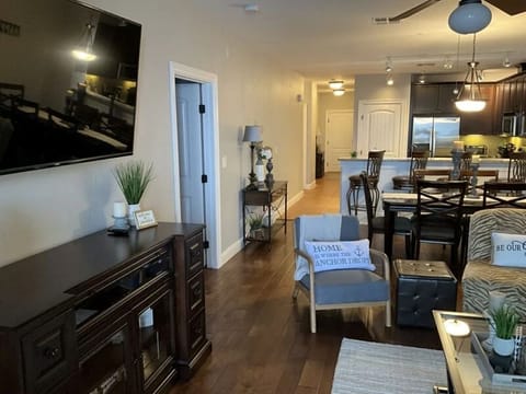 Open Living room, Dining, and Kitchen