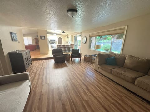 Living room facing the kitchen