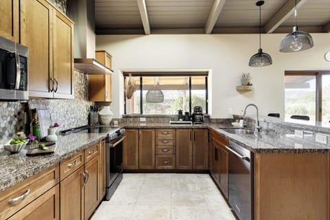 Fully stocked kitchen