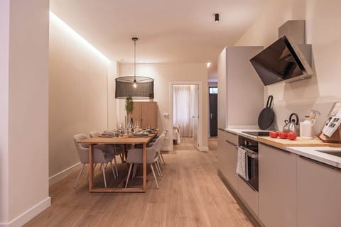 View from the living room facing the front of the apartment.