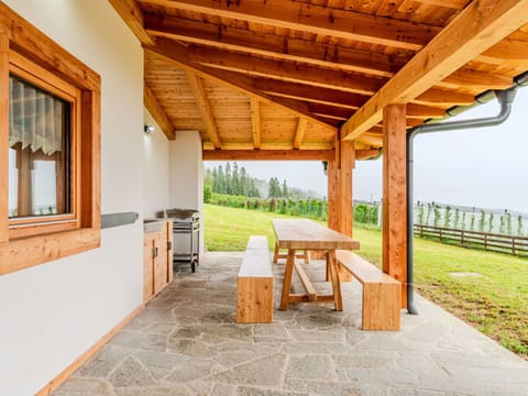 Outdoor Furniture, Home, Furniture, Door, Outdoor Table, Chair, Kitchen & Dining Room Table, Shade, Balcony, Porch