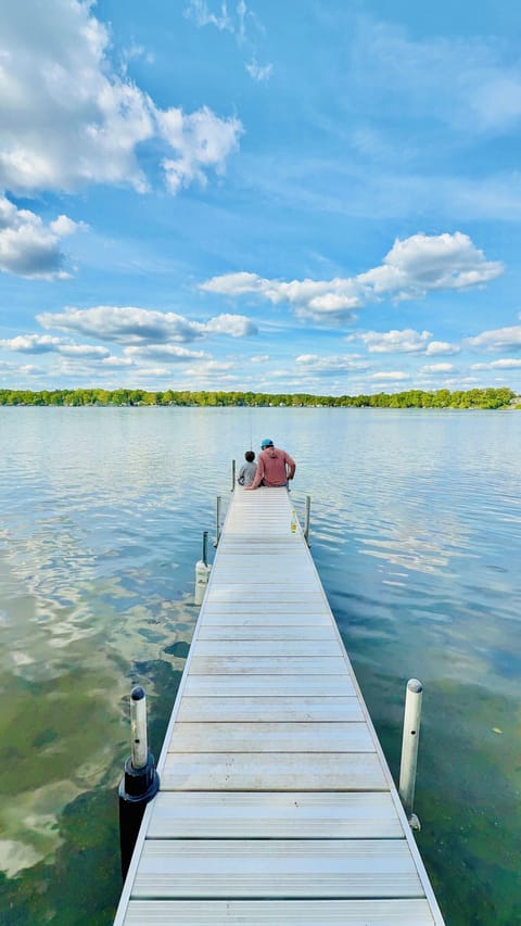 Swim, fish, and enjoy a coffee from the private aluminum dock!