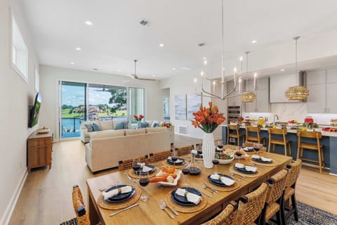 Open Floor Plan Living Room, Kitchen and Dining Area