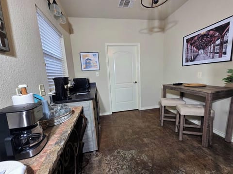 Kitchenette Retreat: Enjoy morning brews at your coffee bar and dine at a charming nook!