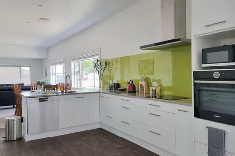 There is plenty of cupboard space for your grocery items if you are staying longer.