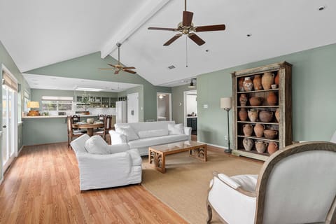 This spacious casita features an open living room and kitchen combo, ideal for guests who want a little extra privacy while remaining part of the group experience.