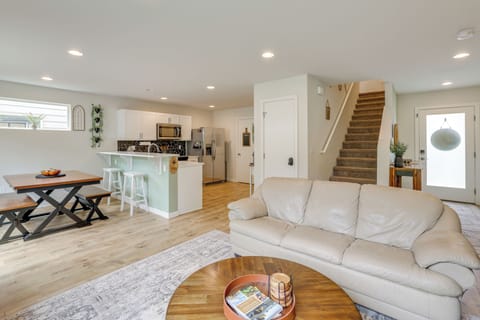 Living Room | 1st Floor | Electric Fireplace | Free WiFi