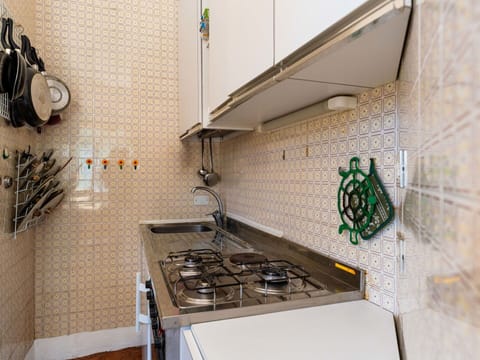 Kitchen, Flooring, Major Appliance, Floor, Countertop, Kitchen Appliance, Interior Design, Kitchen Stove, Tile, Gas Stove