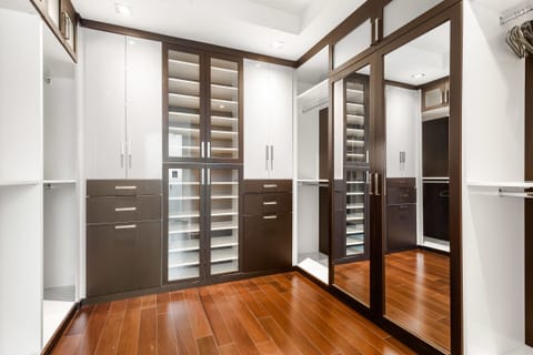 Our stunning master bedroom closet.