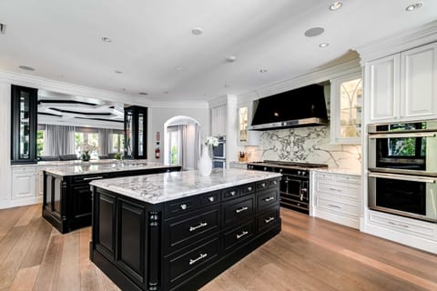 Our amazing kitchen showing off the dual islands.